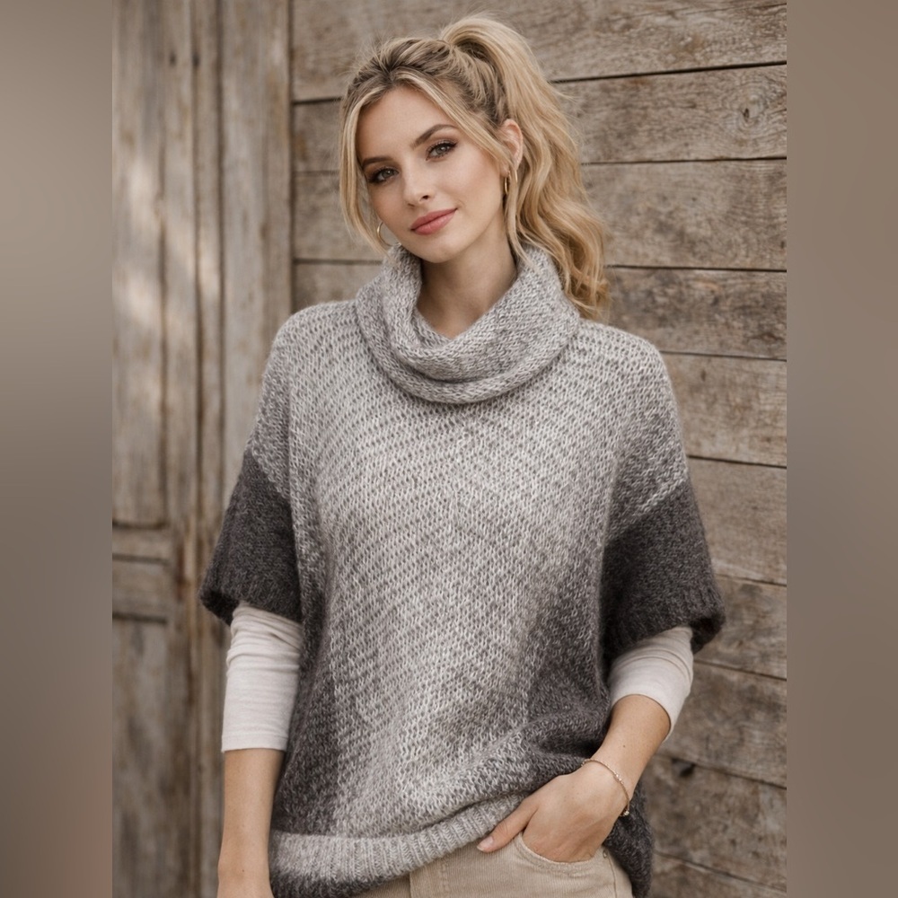 Paraphrase Chunky Knit Cowl Neck Sweater | Size M